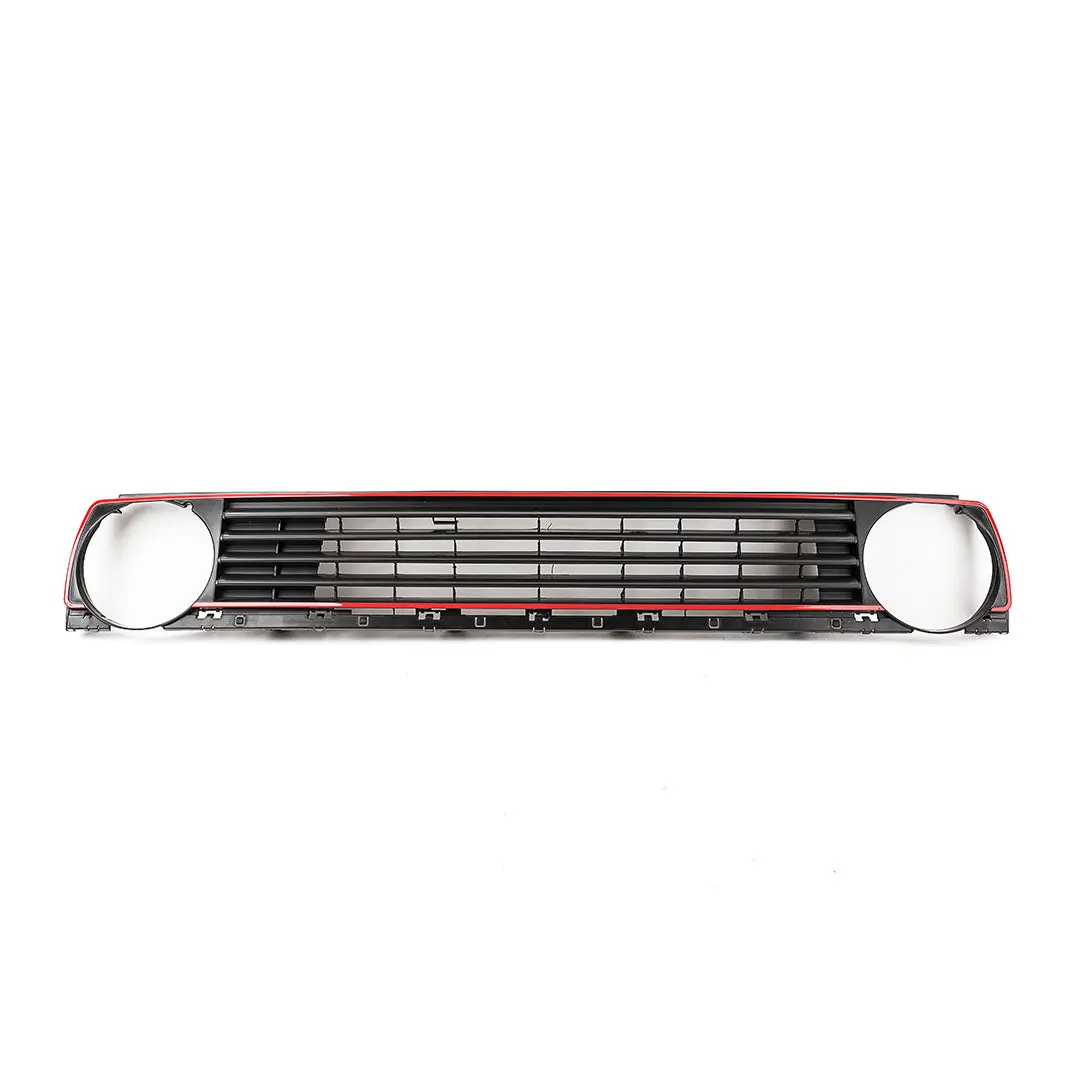 Mk2 5-Slat Single Round Badgeless Grille - Red Stripe 1