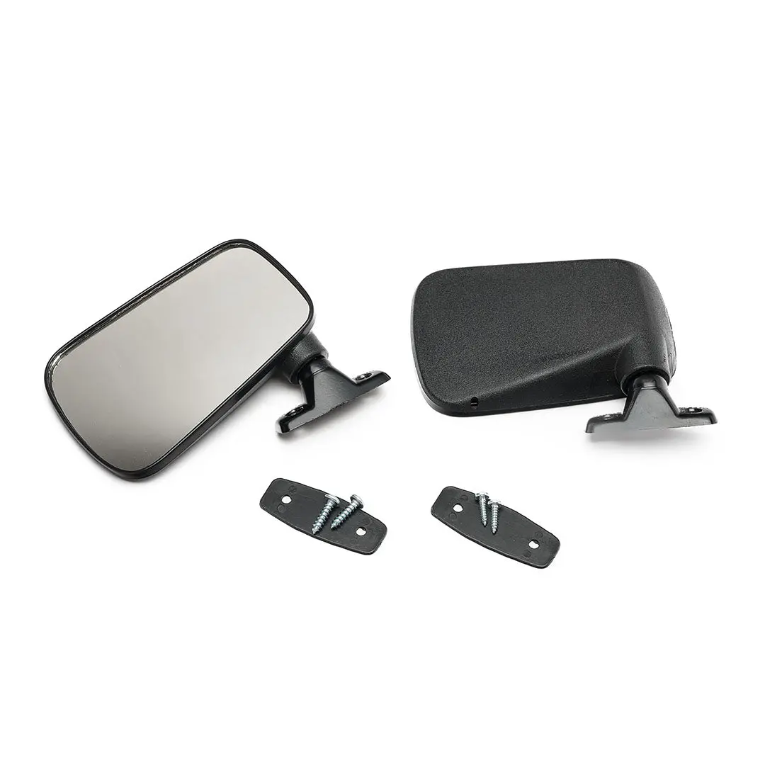 Mk1 Flag Mirror Set - Black Plastic (Left & Right) 1