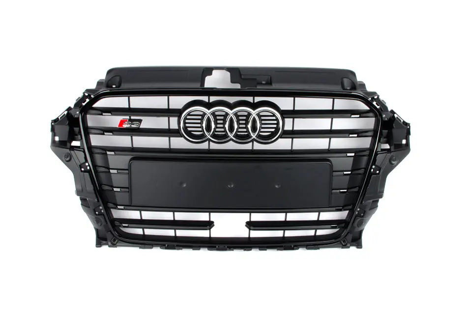 Audi Oem Euro S3 Black Optik Grille - Pre-Facelift For Cars With Adaptive Cruise Control - Clearance 1