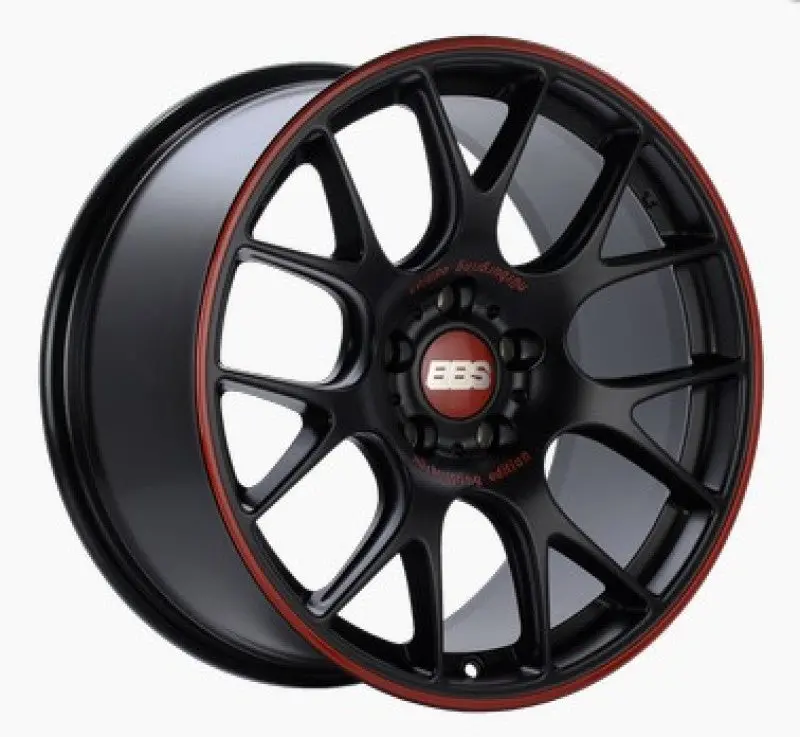 Bbs Ch-R Nurburgring Edition 19X9.5 5X120 Et35 Satin Black/Red Lip Wheel - 82Mm Pfs/Clip Req. 1