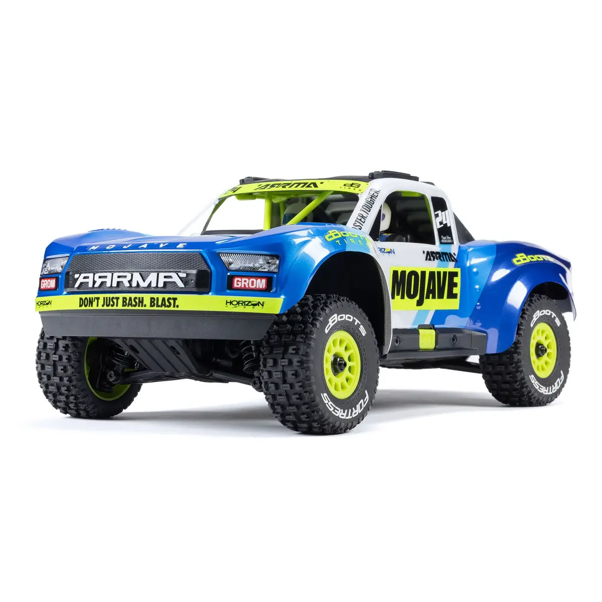 Arrma Movaje Grom Mega 380 Brushed 4X4 Small Scale Desert Truck Rtr With Battery & Charger, Blue/White 1
