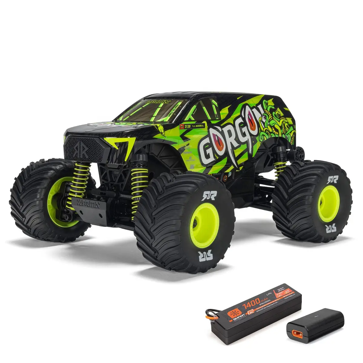 Arrma 1/16 Gorgon Grom 4X4 Rtr Brushed Monster Truck, Yellow 1