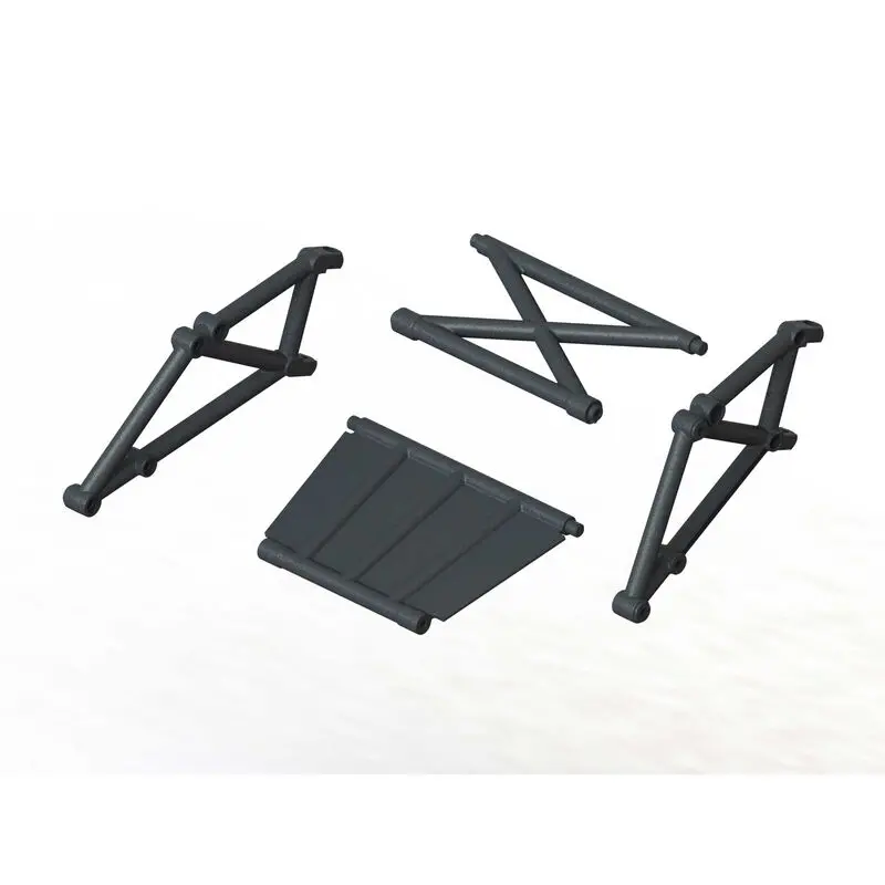 Arrma Rear Bumper & Frame Set – 1/10 4X4 Mega / 3S Blx Models [Ara320548] 1