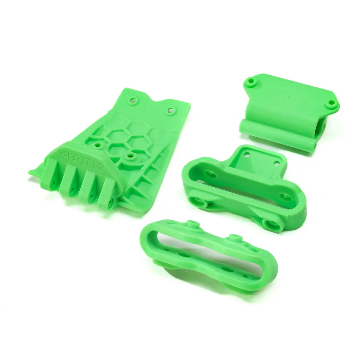 Arrma Lower Skid And Bumper Mount Set, Green 1