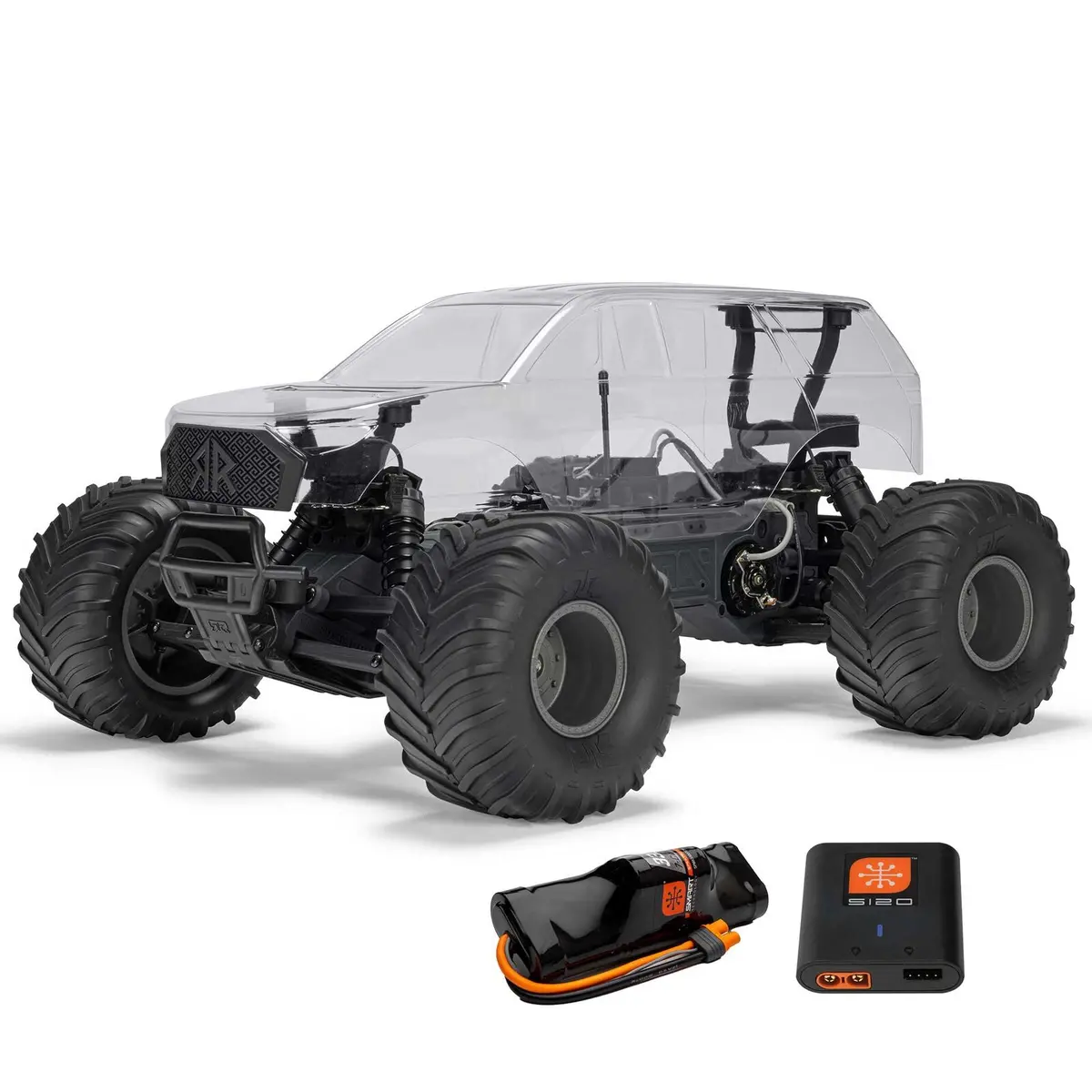 Arrma 1/10 Gorgon 2Wd Rta Kit Brushed Monster Truck (Battery & Charger Included), Clear 1