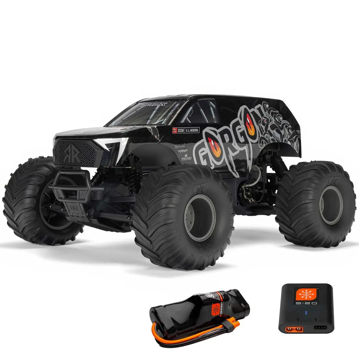 1/10 Gorgon 2Wd Rtr Brushed Monster Truck (Battery & Charger Included), Gun Metal 1