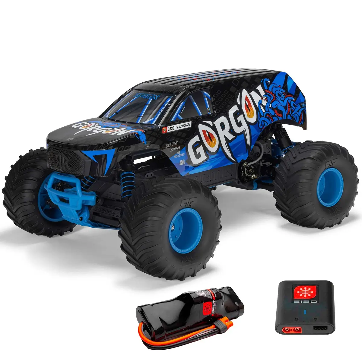 Arrma 1/10 Gorgon 2Wd Rtr Brushed Monster Truck (Battery & Charger Included), Blue 1
