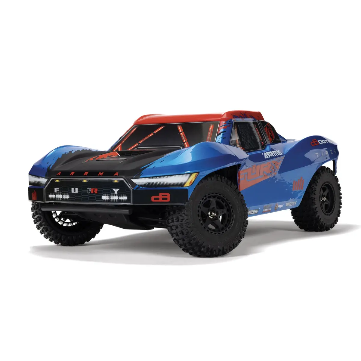 Arrma 1/10 Fury 2Wd 223S Blx Brushless Short Course Truck Rtr With Dsc, Blue 1