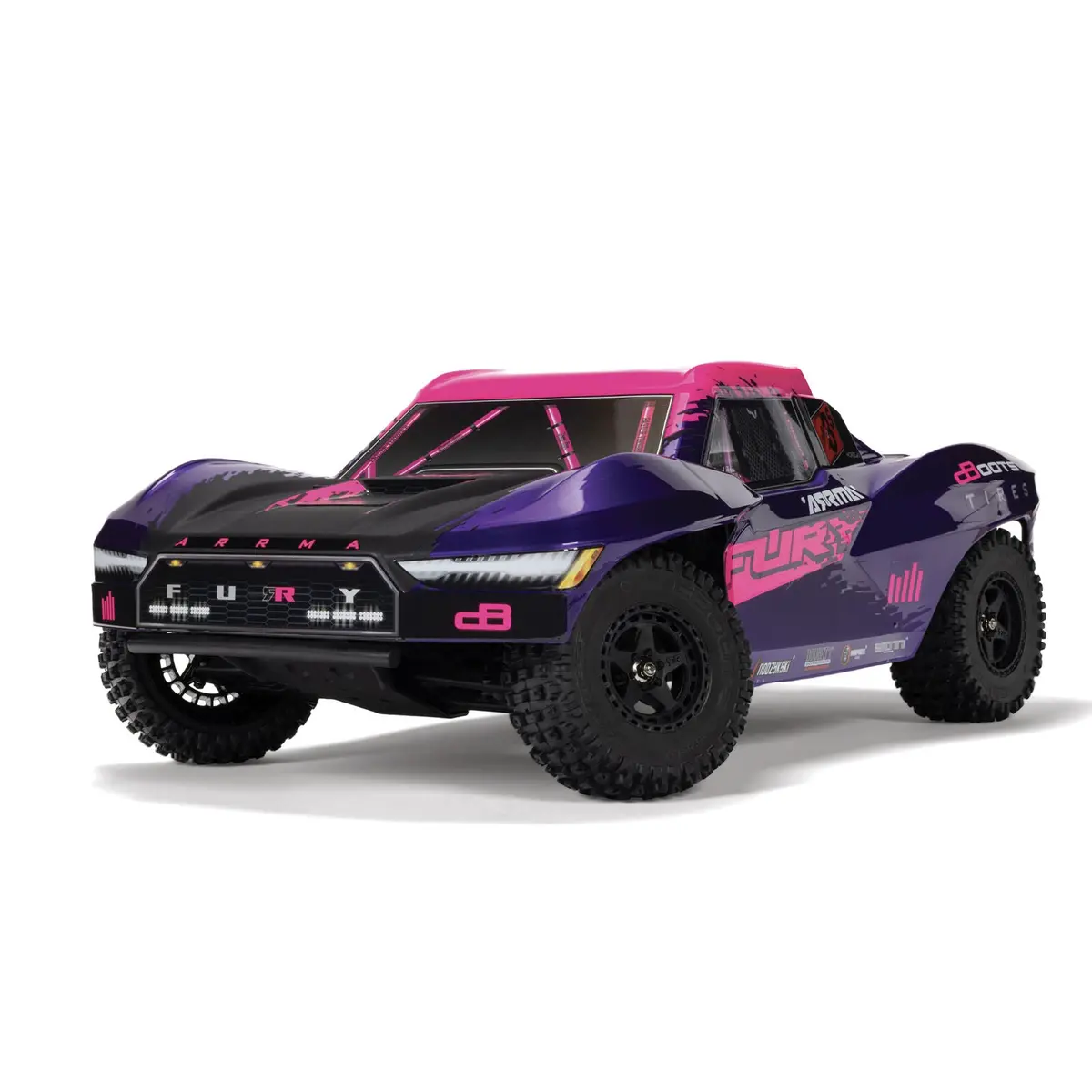 Arrma 1/10 Fury 2Wd 223S Blx Brushless Short Course Truck Rtr With Dsc, Purple 1