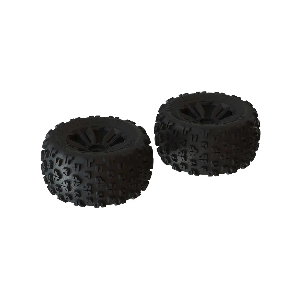 1/8 Dboots Copperhead2 Mt Front/Rear 3.8 Pre-Mounted Tires, 17Mm Hex, Black (2) 1