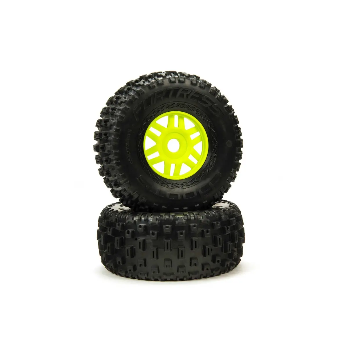 Ara550068 1/8 Dboots Fortress Front/Rear 2.4/3.3 Pre-Mounted Tires, 17Mm Hex, Green (2) 1