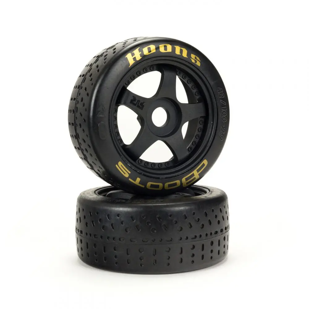 1/7 Dboots Hoons Front 100 Gold Pre-Mounted Belted Tires, 17Mm Hex (2): Felony 1