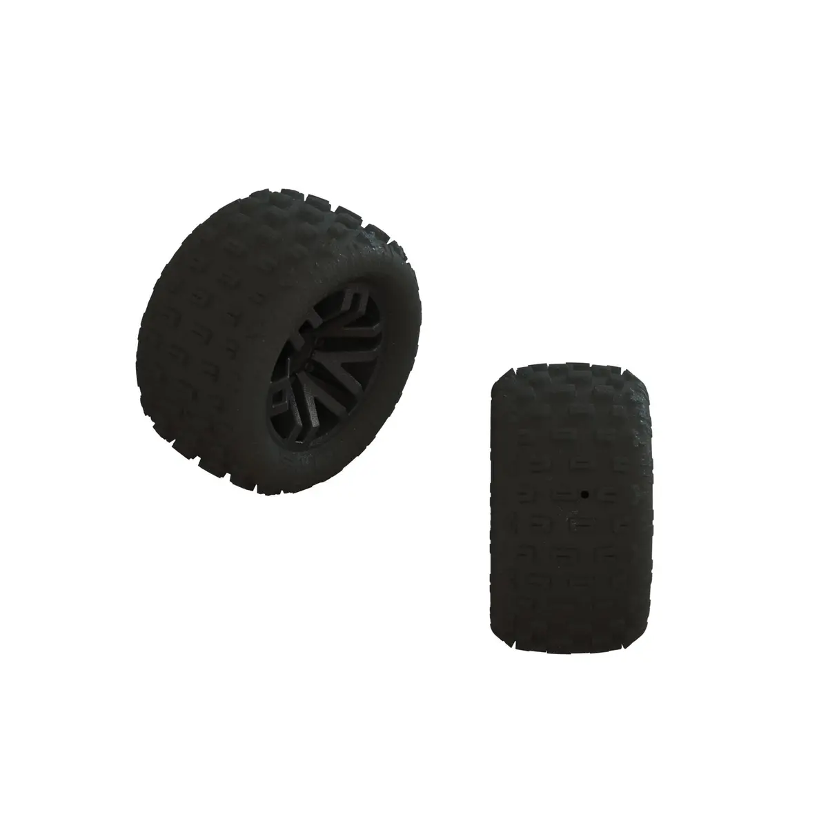 Dboots 'Fortress' Tire Set Glued (Black) (2 Pairs) 1