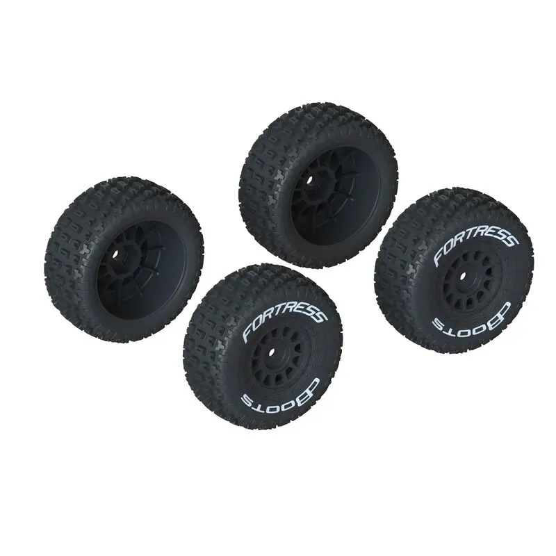 Arrma Dboots 'Fortress' Tire Set Glued (Black) (2 Pairs) 1
