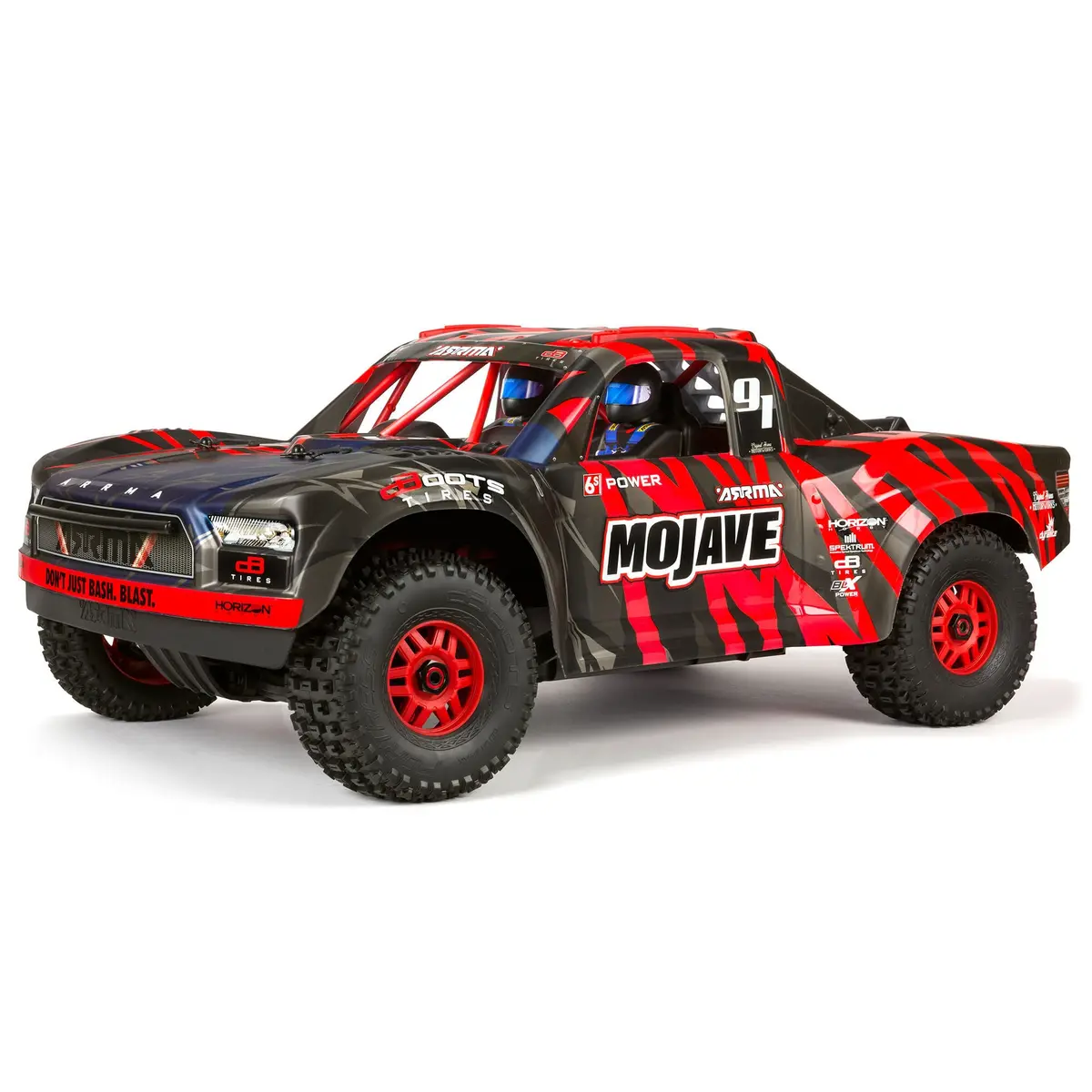 Arrma 1/7 Mojave 6S V2 4Wd Blx Desert Truck With Spektrum Firma Rtr, Red/Black 1