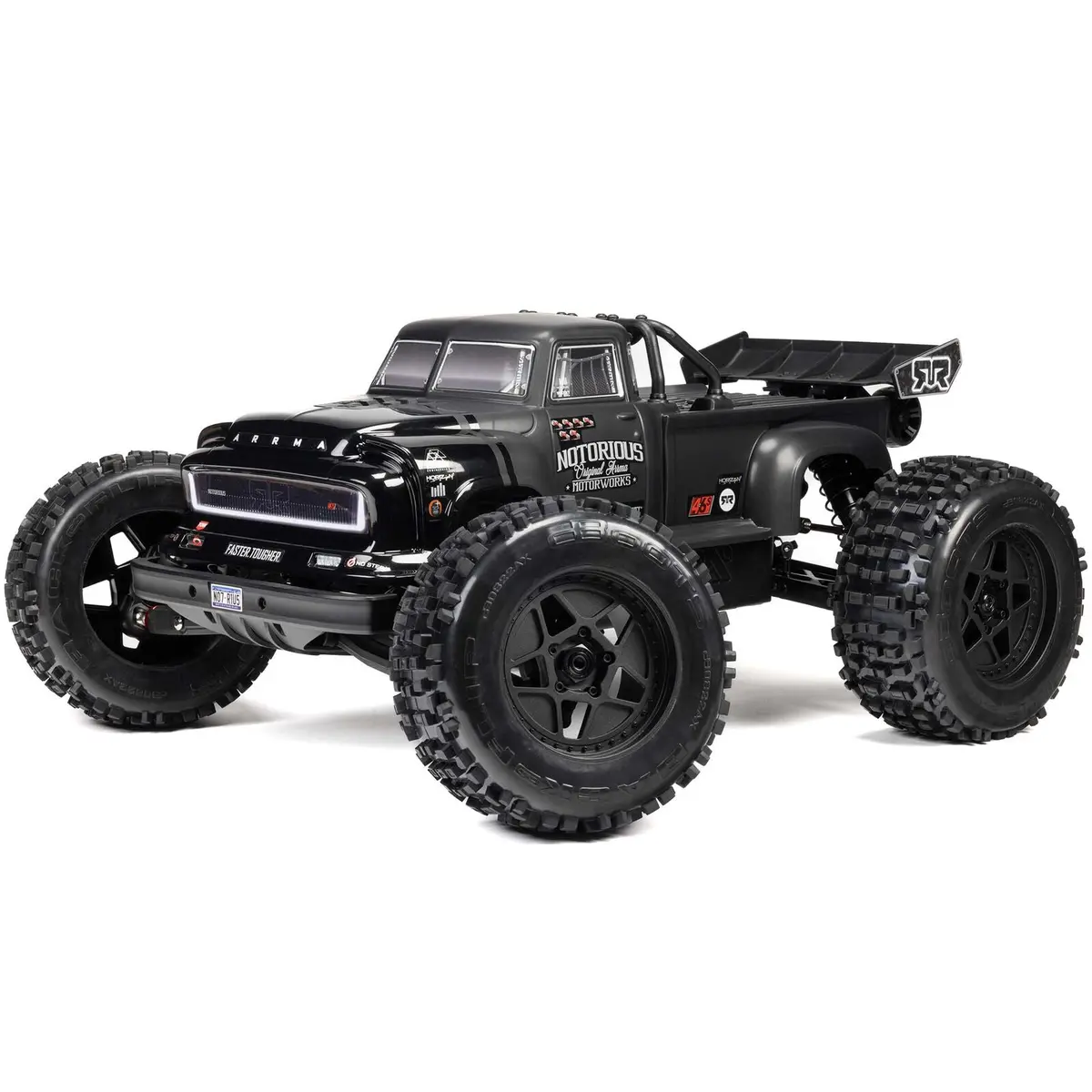 Arrma 1/8 Notorious 6S V6 4X4 Blx Brushless Stunt Truck Rtr, Black 1