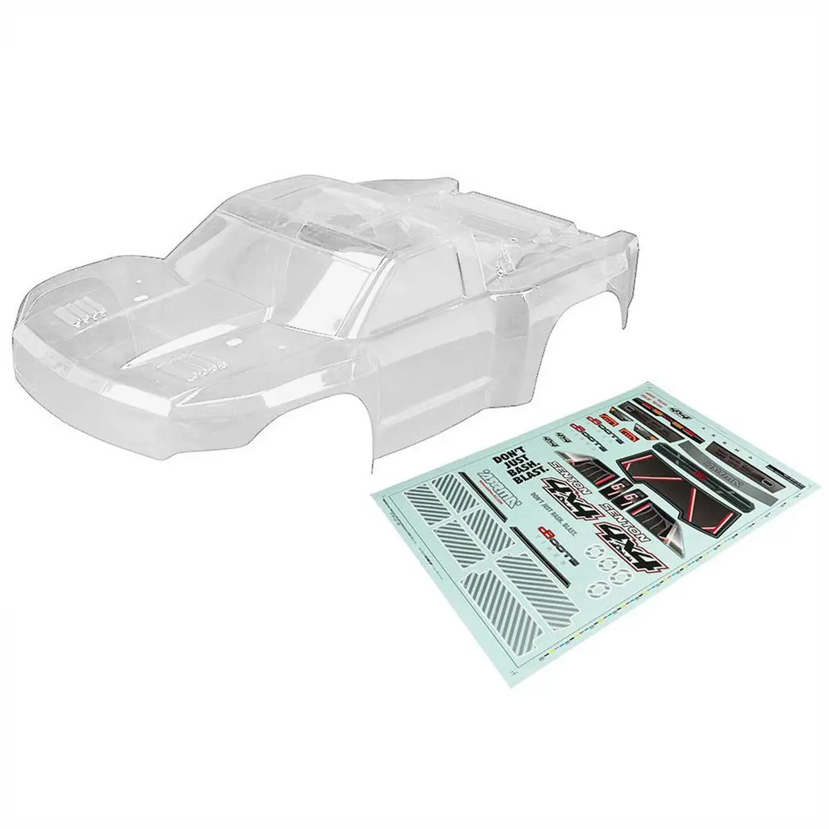 Ar402262 1/10 Clear Body With Decals: Senton 4X4 1