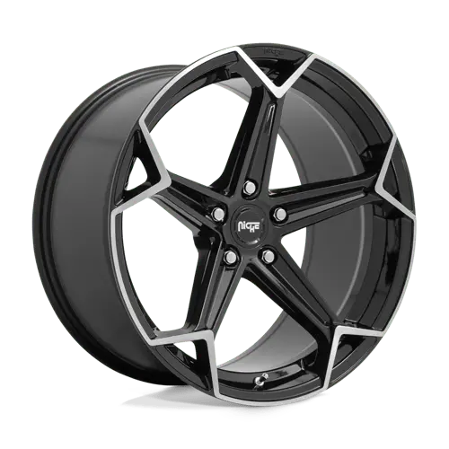 Niche N259 Arrow 20X9 5X4.5 Et35 Gloss Black Brushed 1