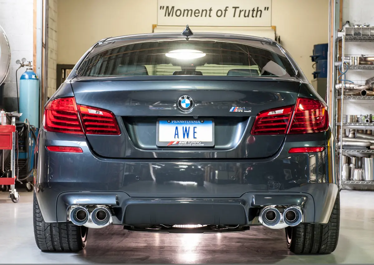 Awe Touring Edition Axle Back Exhaust For Bmw F10 M5, Chrome Silver Tips 2