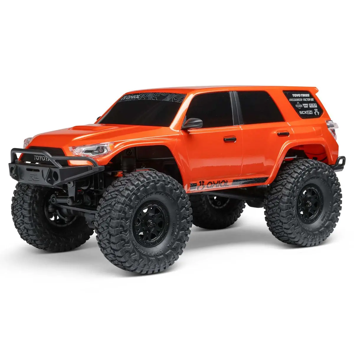 Axial 1/24 Scx24 Toyota 4Runner 4X4 Rtr Brushed Rock Crawler (Battery & Charger Included), Orange 1
