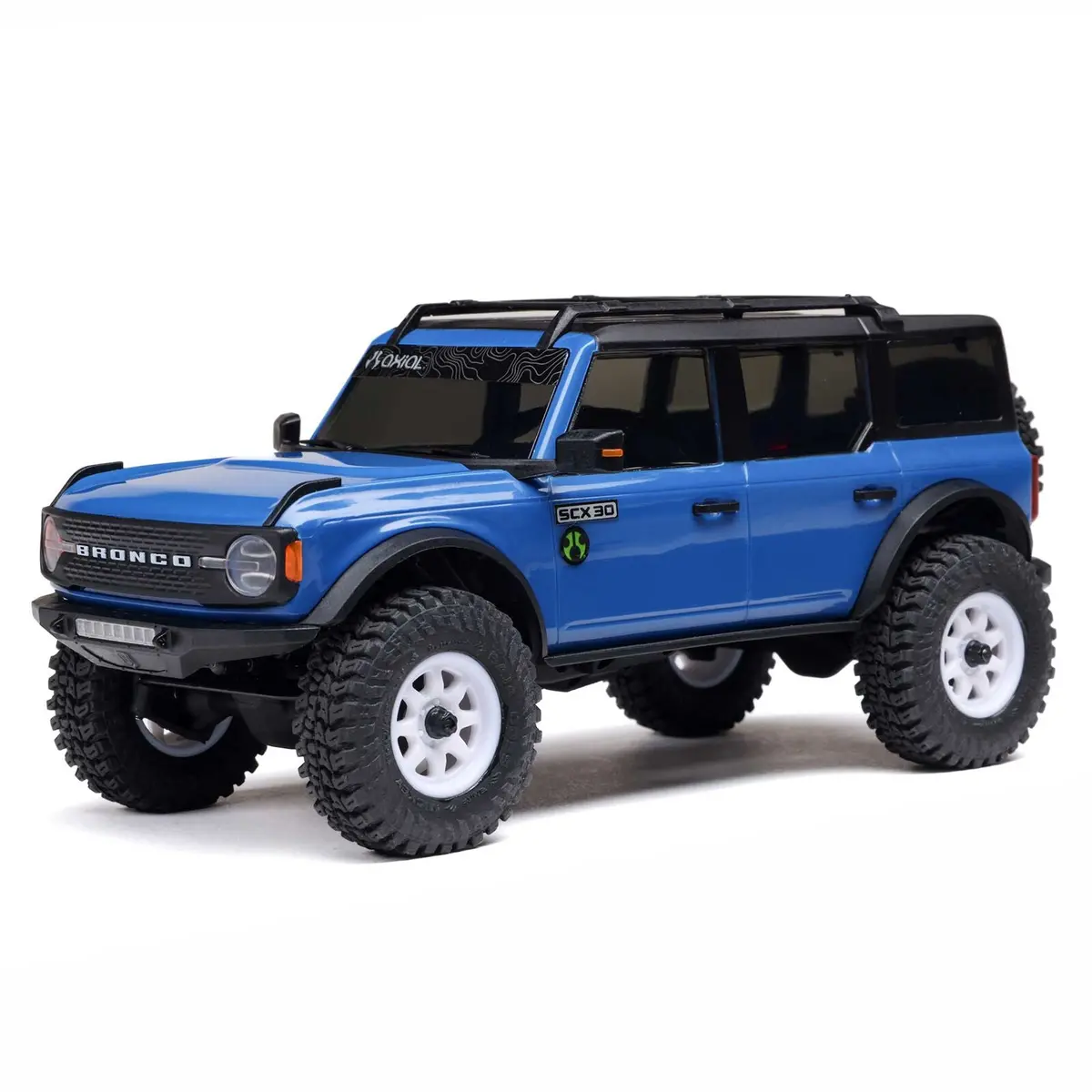 Axial Scx30 1/30 Ford Bronco 4X4 Rtr Brushed Rock Crawler, Blue | Axi2048t1 1
