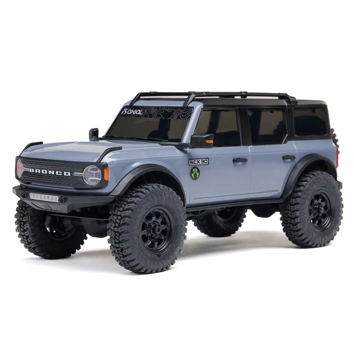 Axial Scx30 1/30 Ford Bronco 4X4 Rtr –  Brushed Rock Crawler, Gray | Axi-2048T2 1