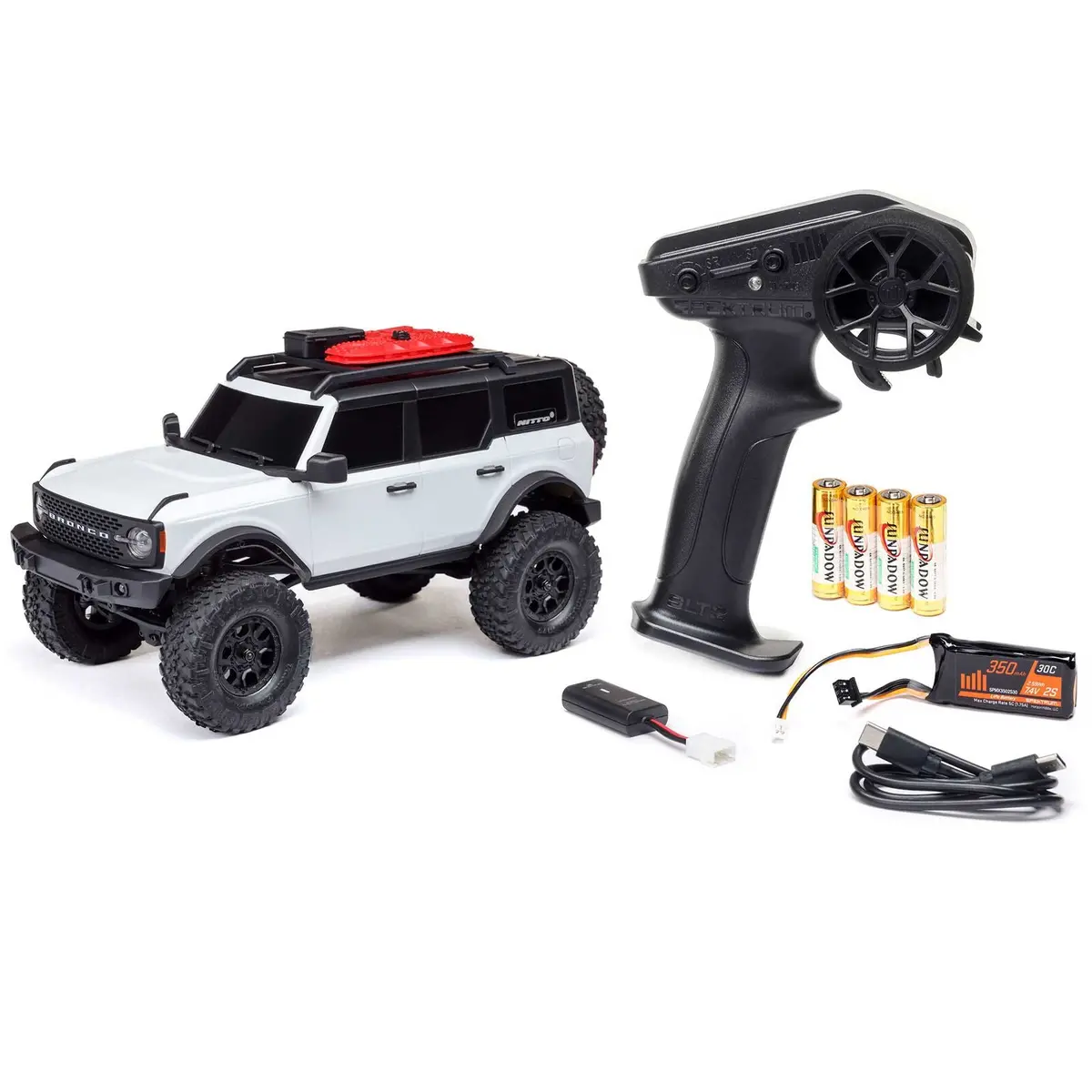 Axial 1/24 Scx24 Ford Bronco 4X4 Rtr Brushed Rock Crawler (Battery & Charger Included), White 2