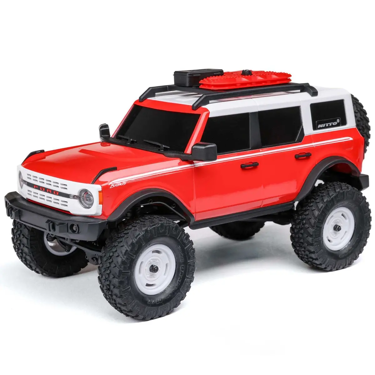 Axial 1/24 Scx24 Ford Bronco Heritage Edition 4X4 Rtr Brushed Rock Crawler (Battery & Charger Included), Red 1