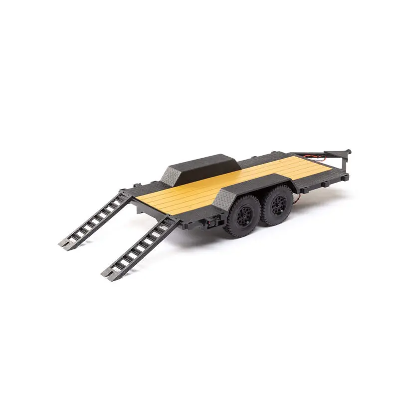 Scx24  1/24Th Scale Flat Bed Vehicle Trailer With Led Taillights 1