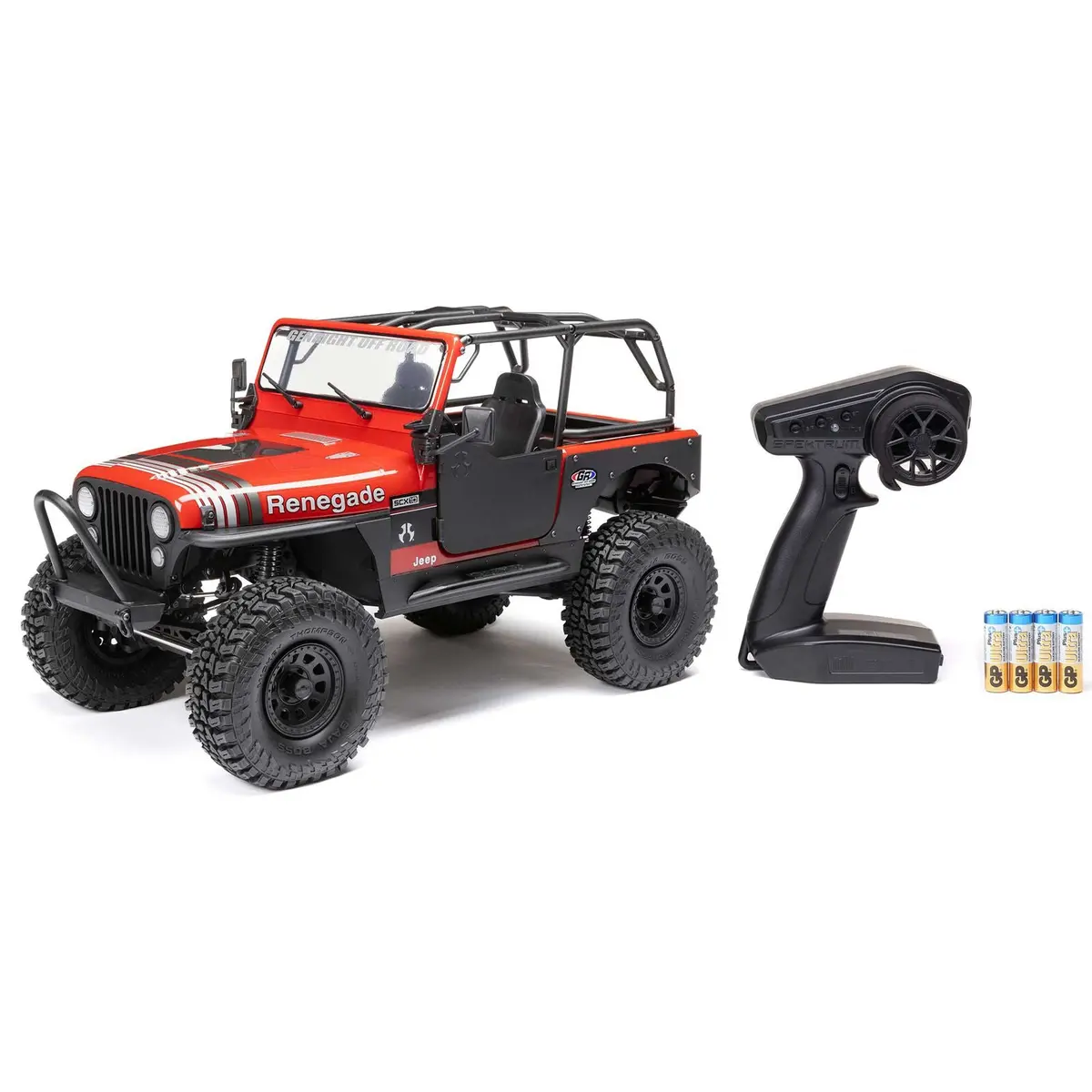 Axial 1/10 Scx10 Iii Jeep Cj-7 4X4 Rtr Brushed Rock Crawler, Red 1