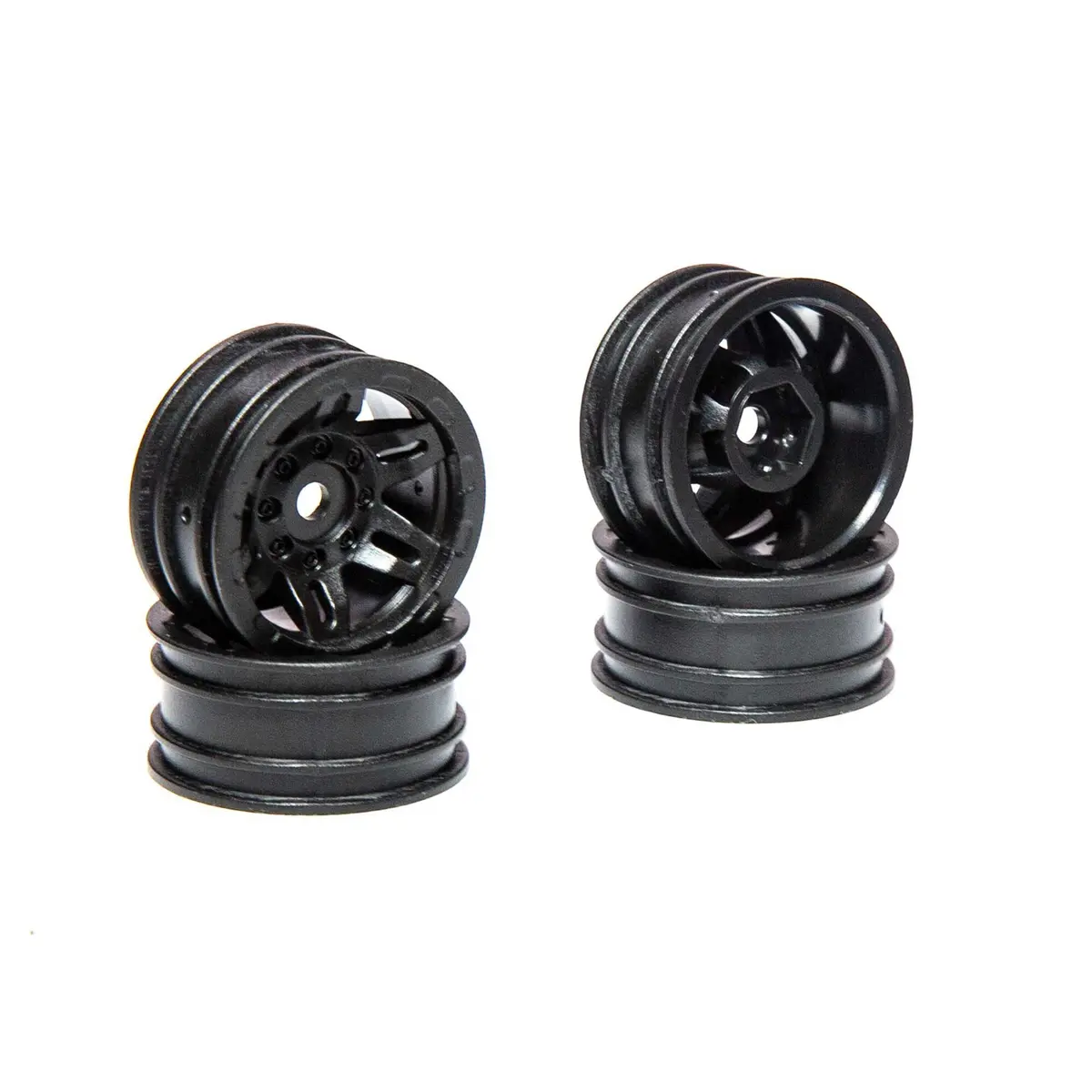 1.0 Rockster Wheels Black (4Pcs):  Axial Scx24 1