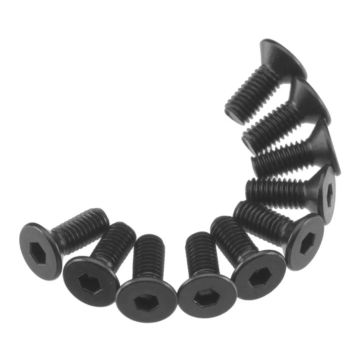 Axa144 Hex Flat Head M3x8mm Black (10) 1