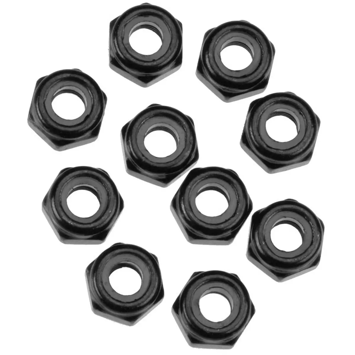 Axa1053 Nylon Locking Hex Nut M3 Black (10) 1