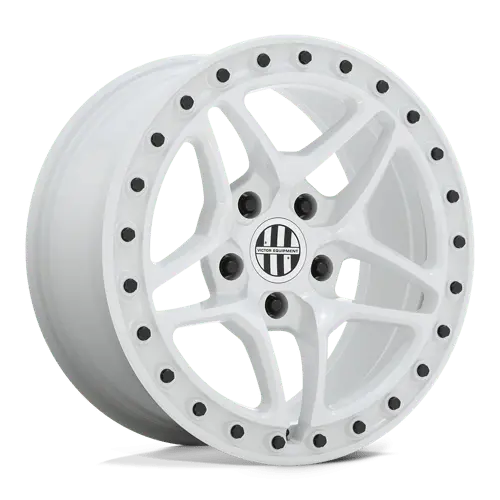 Victor Equipment Berg 18X8 5X130 Et10 Gloss White W/ Black Bolts 1