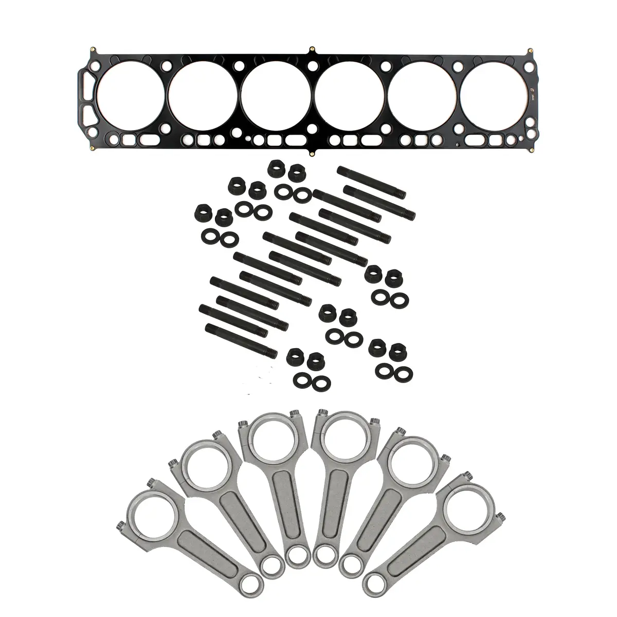 Spa Turbo Cometic Chevy Ii 250 / 292 Inline 6 L6 .060" Mls Cylinder Head Gasket, 4.125" Bore + Stud Set + Connecting Rod Set (Copy) 1