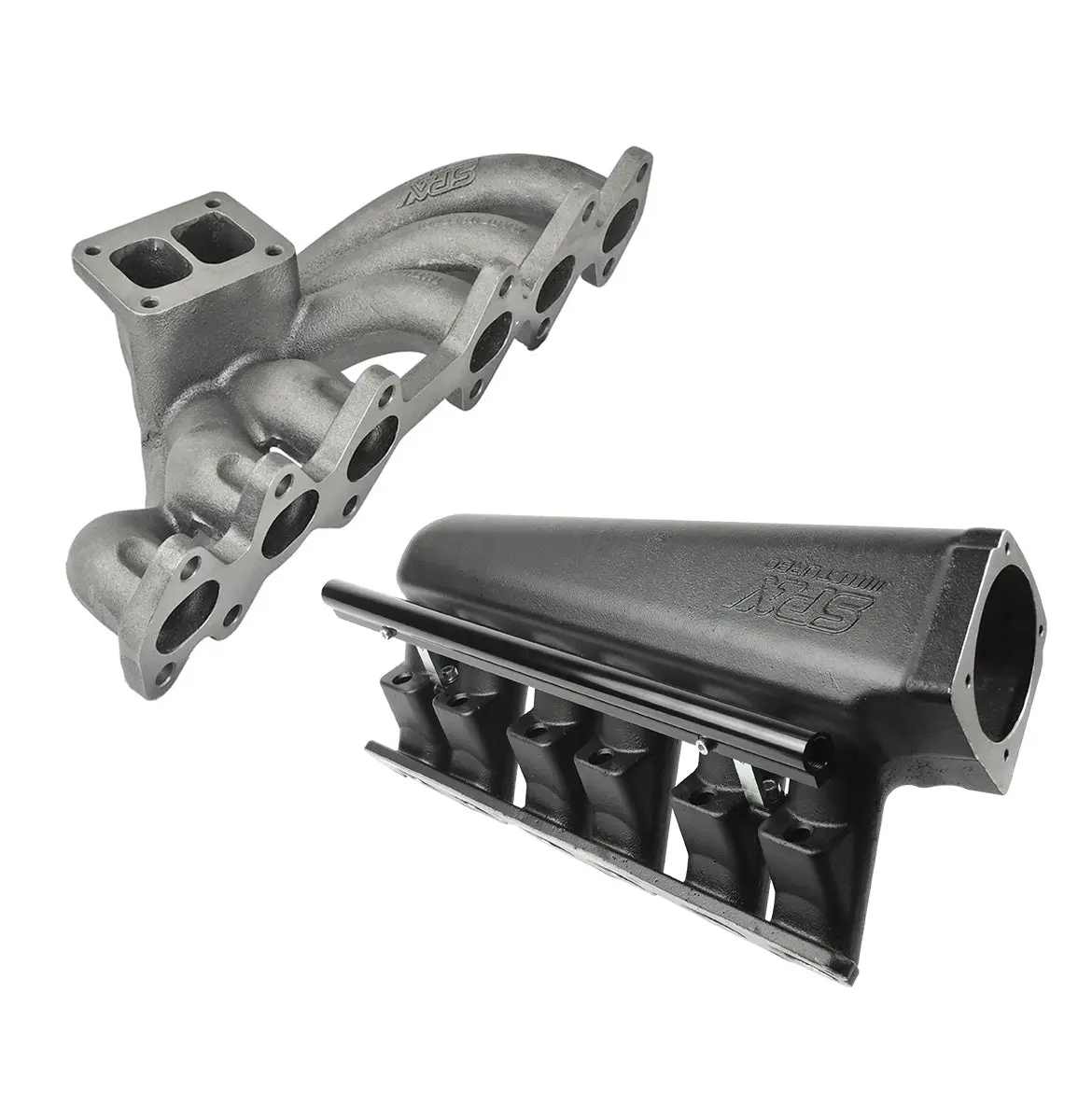 Spa Turbo For 2Jz-Gte Top Mount Twin Scroll Turbo Manifold + Intake Manifold 1