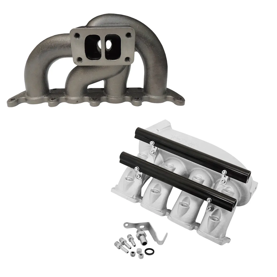 Vw Mkiv Gti T3 Twin Scroll Turbo Manifold + Cast Aluminum Intake Manifold 1