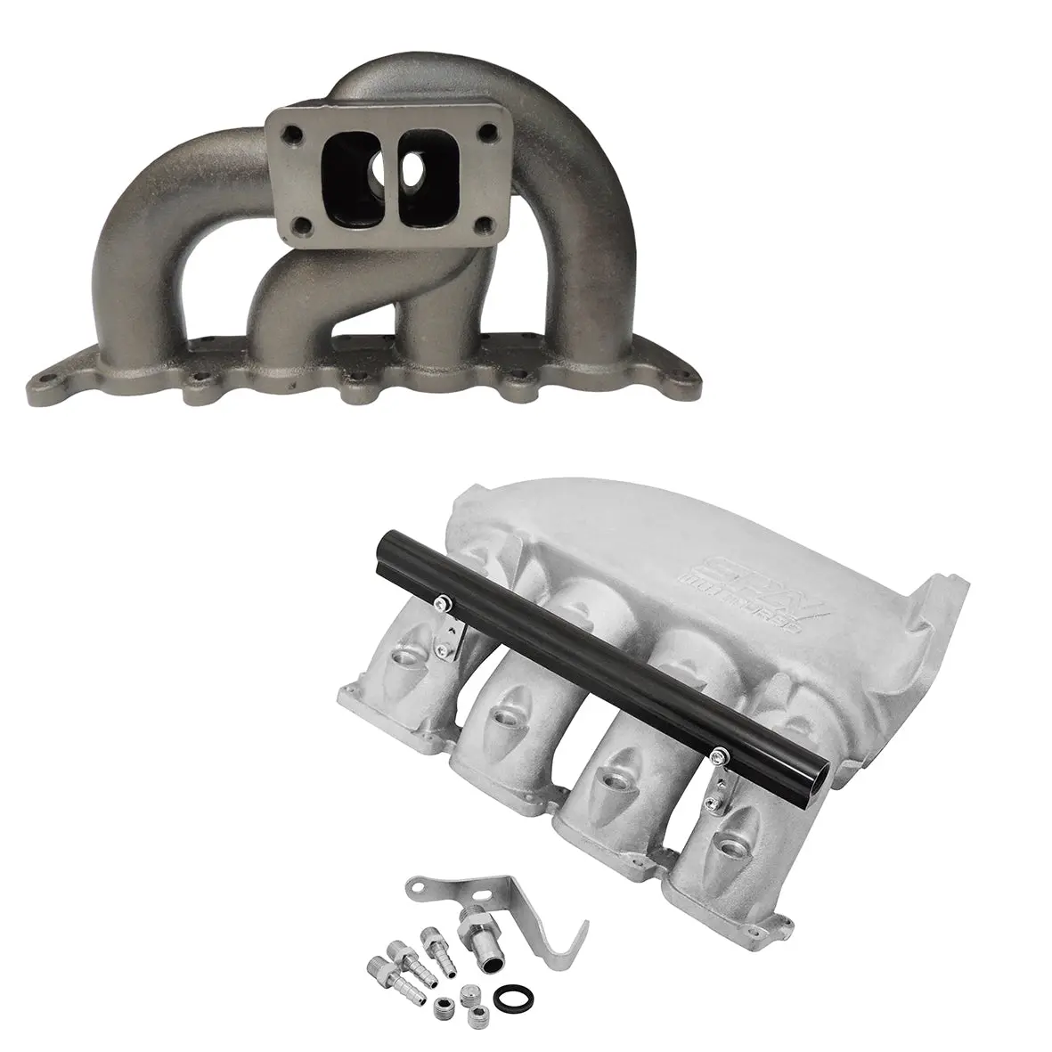 Vw Mkiv Gti T3 Twin Scroll Turbo Manifold + Cast Aluminum Intake Manifold 1
