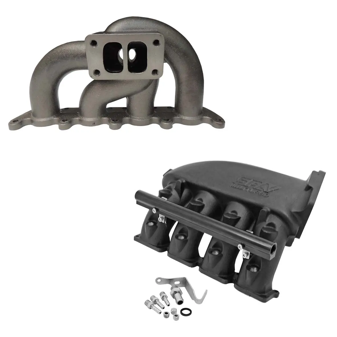 Vw Mkiv Gti T3 Twin Scroll Turbo Manifold + Cast Aluminum Intake Manifold 1