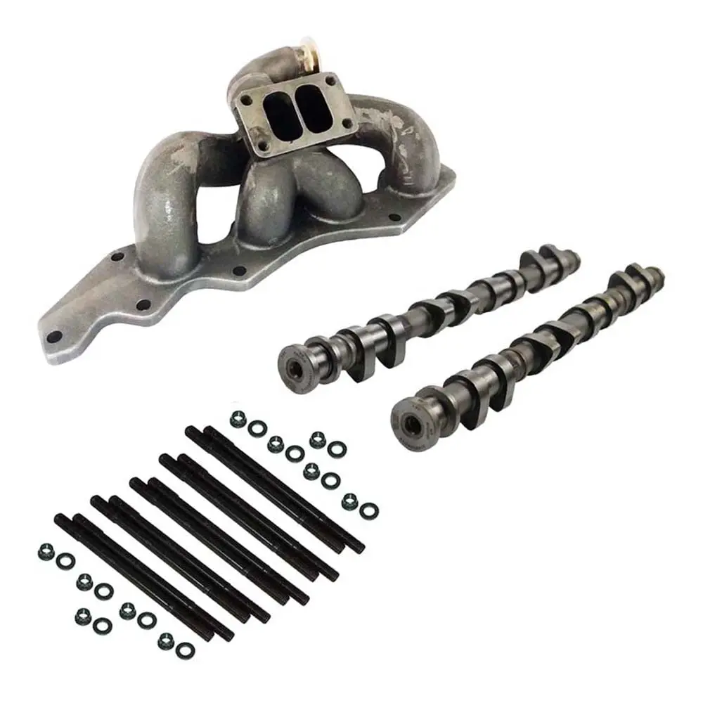 Spa Turbo Ford Focus Se Duratec Twin Scroll T3 Turbo Manifold 90 Degree Wastegate + 282°/ 262° Camshaft For Ford Duratec + Mazda Focus 2.0L 2.3L 2.5L Duratec He 4 Cylinder Engine Head Stud Set With 10 Units 1