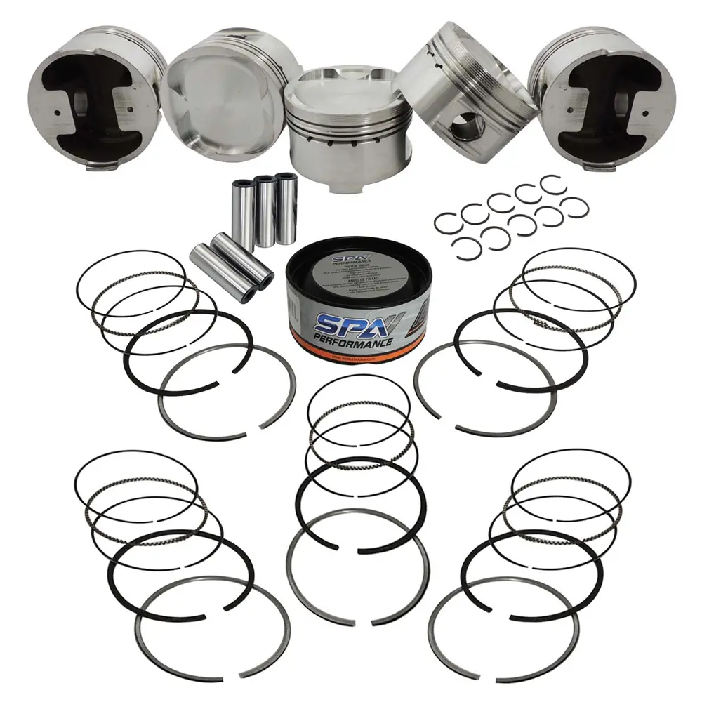 Spa Turbo Forged Piston And Rings Set 82.5Mm + 144Mm X 20Mm High Performance Basic Connecting Rod Set 7/16" Bolt (1100Hp) For Fiat/Lancia Inline 5Cyl 20V 2