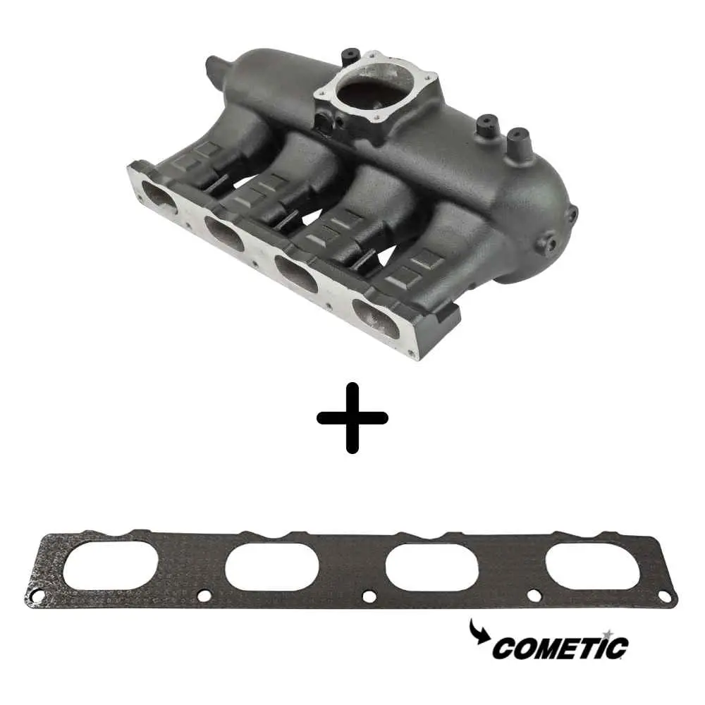 Vw Audi 2.0T Fsi / 2.0 Tsi Aluminum Intake Manifold - Black - New Version + Cometic Intake Manifold Flange Gasket 1