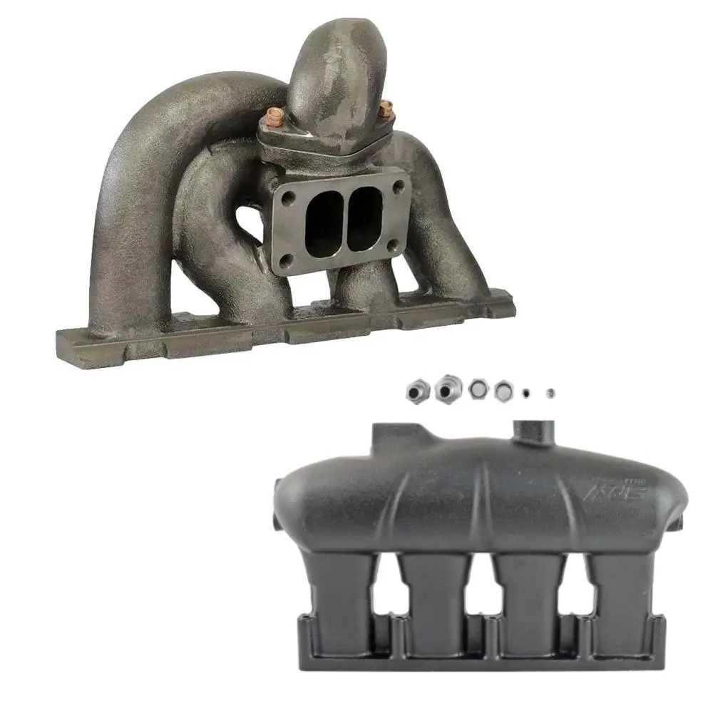 Spa Turbo 2.0L Tsi / Fsi T3 Twin Scroll Turbo Exhaust Manifold Transverse Engines + Aluminum Intake Manifold - Black 1