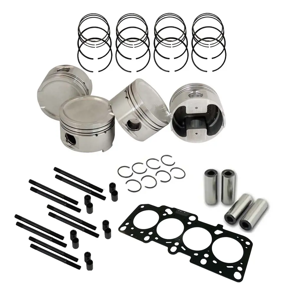 Spa Turbo Forged Piston Set 81Mm 1.8L 20V Vw/Audi + Cometic Head Gasket Spacer - 1.68Mm + 137Mm Head Stud Set 1
