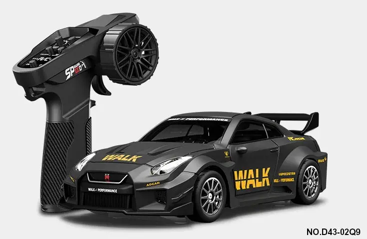 Rc Pro 1:43 R/C Alloy Drift Car – Dark Gray/Yellow 1