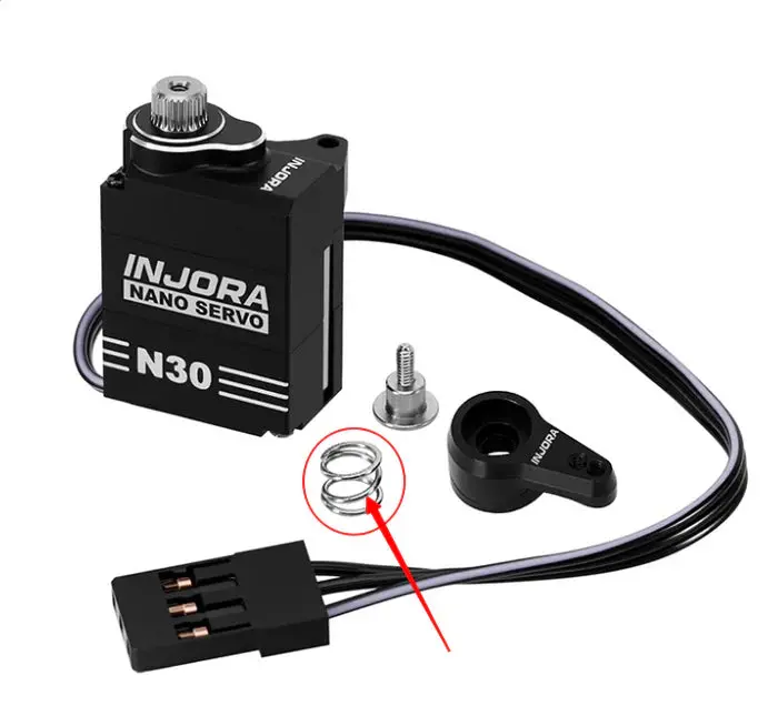 Injora Aluminum N30 Nano Servo W/ Servo Saver For Axial Scx30 1/30 Injs-N30 1