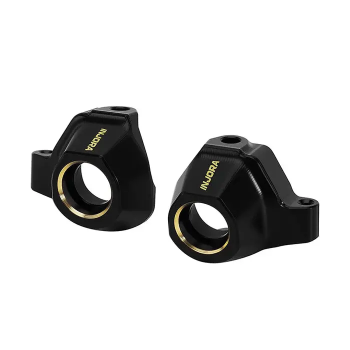 Injora Black Brass Steering Knuckles For 1/30 Axial Scx30 1