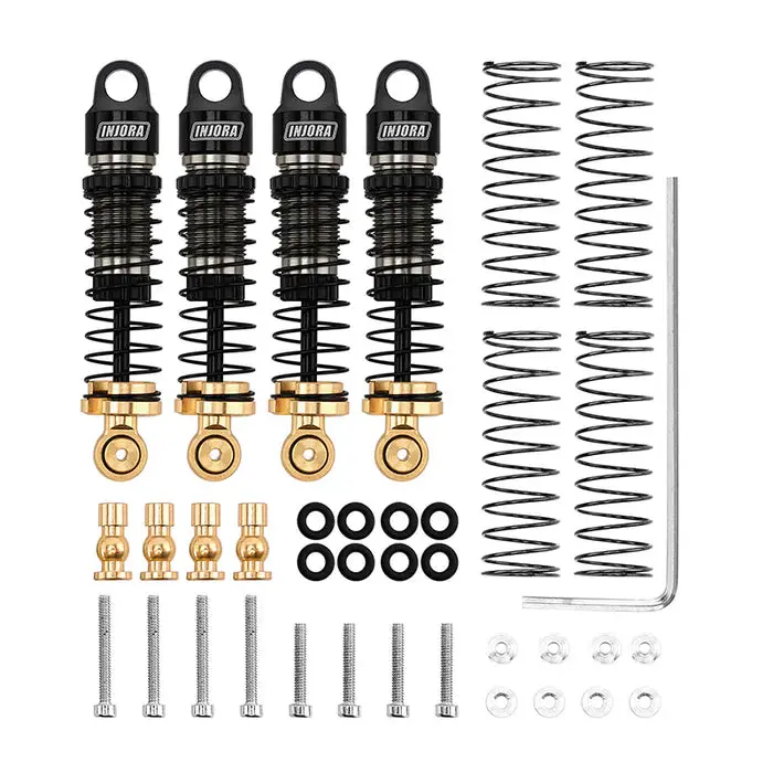 Injora 40Mm Big Bore Oil Shocks For 1/24 Scx24 Fcx24m Brass 1