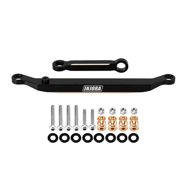 Injora 14G Heavy Black Brass Steering Links For 1/24 Axial Scx24 1