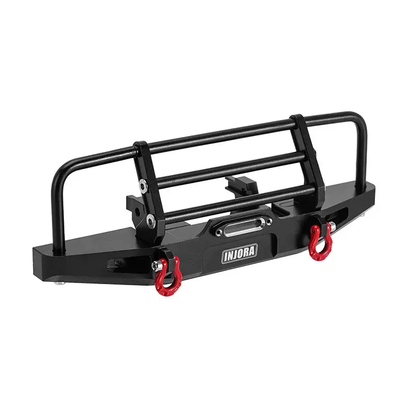 Injora Cnc Aluminum Front  Bumper With Lights For 1/18 Trx4m Defender (4M-88F) 1